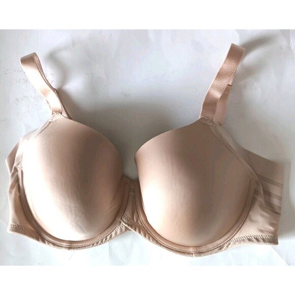 Paramour Other - Paramour Bra Size 38D Beige Marvelous Seamless Side Smoother Mesh Underwire